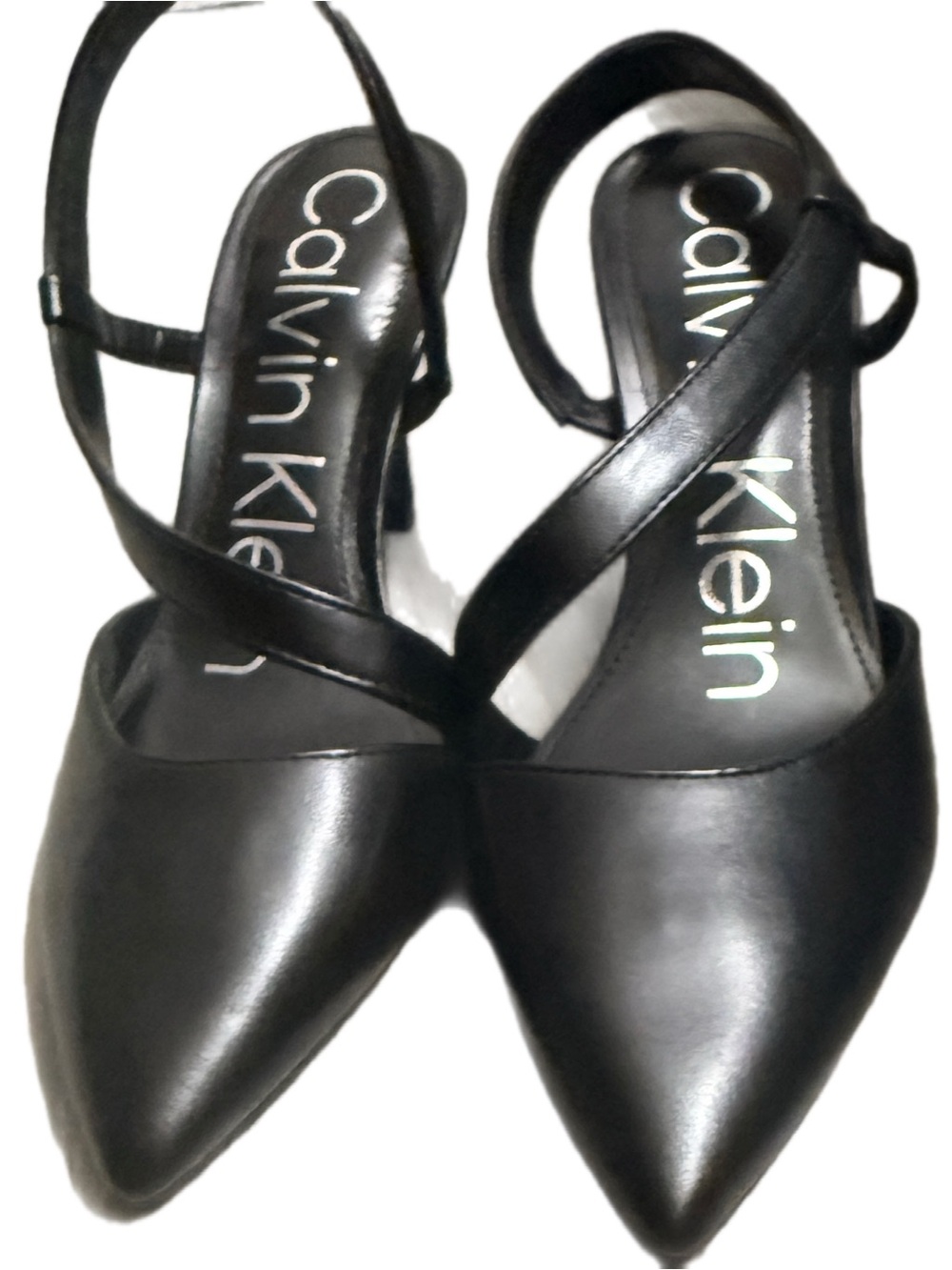 Calvin Klein Greer brand-new authentic women's slingback shoes, black, size 6.5M